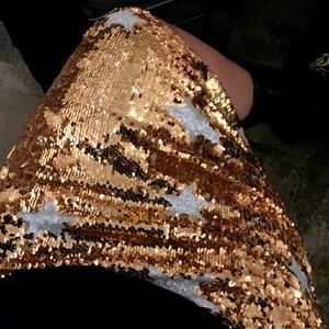 T&J Designs Skirts - Gold Sequin Pencil Skirt Fits 10-15 T&J Designs Skirts - Gold Sequin Pencil Skirt Fits 10-15
